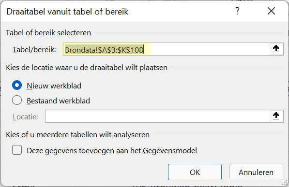 cursus excel draaitabellen